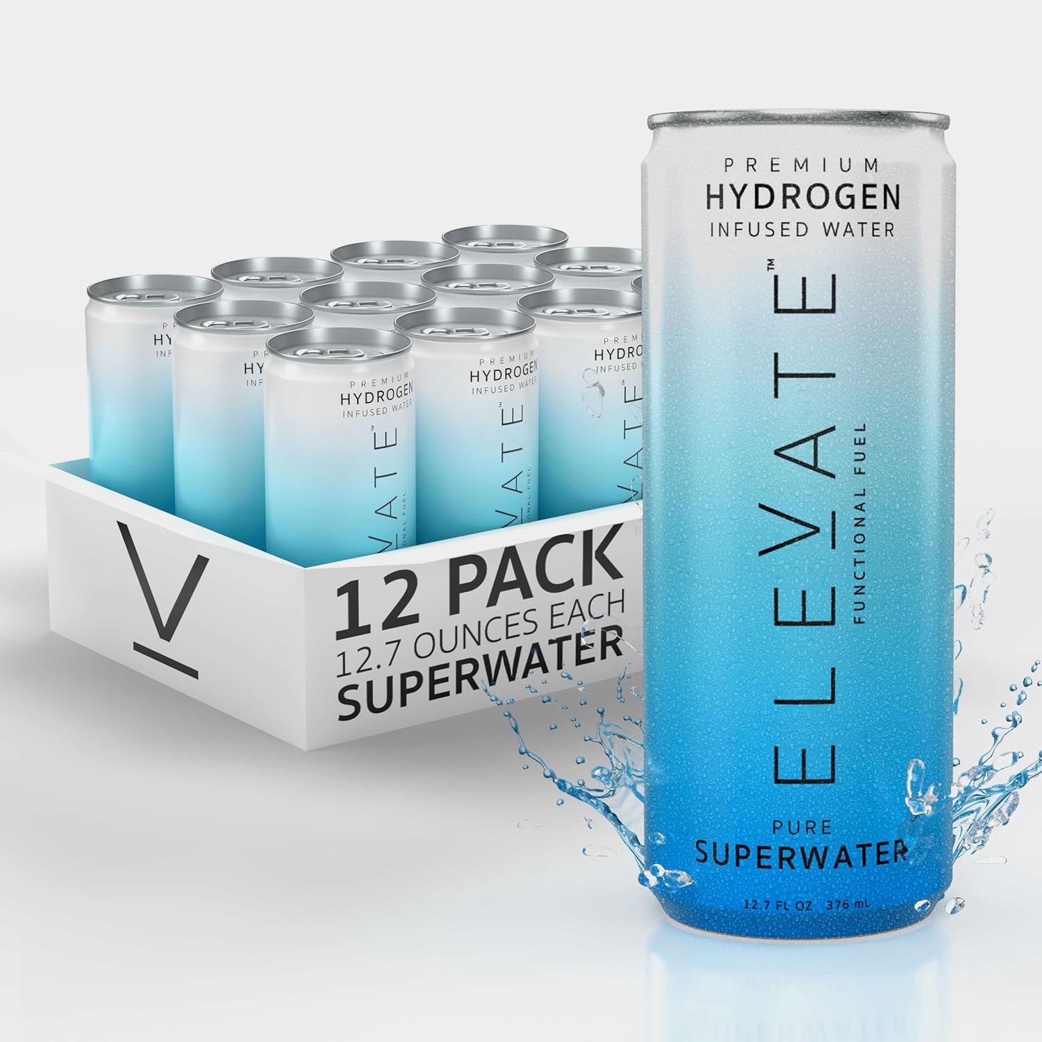 ELEVATE SUPERWATER Premium Hydrogen Water (12 pack).